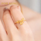 POH KONG 916/22K Yellow Gold Butterfly Ribbon Rings