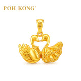 POH KONG 916/22K Yellow Gold Happy Love Eternal Swan Pendant