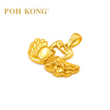 POH KONG 916/22K Yellow Gold Happy Love Eternal Swan Pendant