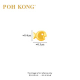 POH KONG 916/22K Yellow Gold Golden Lucky Fish Stud Earrings