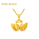 POH KONG 916/22K Yellow Gold Happy Love Eternal Swan Pendant