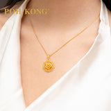 POH KONG 916/22K Yellow Gold Happy Love Eternal Rose Pendant