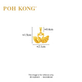 POH KONG 916/22K Yellow Gold Happy Love Eternal Swan Pendant