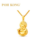 POH KONG 750/18K Gold Prosperity Laughing Buddha Pendant