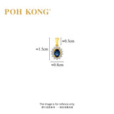POH KONG 750/18K Yellow Gold Blue Sapphire With Diamond Pendant