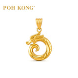 POH OKNG 750/18K Yellow Gold Imperial Dragon Pendant