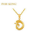 POH OKNG 750/18K Yellow Gold Imperial Dragon Pendant