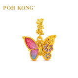 POH KONG 916/22K Yellow Gold Enchanted Butterfly Bloom Pendant