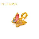 POH KONG 916/22K Yellow Gold Enchanted Butterfly Bloom Pendant