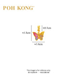 POH KONG 916/22K Yellow Gold Enchanted Butterfly Bloom Pendant