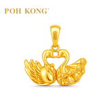 POH KONG 916/22K Gold Happy Love Royal Grace Swan Pendant