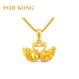 POH KONG 916/22K Gold Happy Love Royal Grace Swan Pendant