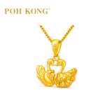 POH KONG 916/22K Gold Happy Love Royal Grace Swan Pendant
