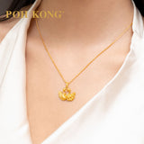 POH KONG 916/22K Gold Happy Love Royal Grace Swan Pendant