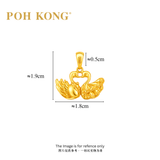 POH KONG 916/22K Gold Happy Love Royal Grace Swan Pendant