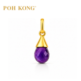 POH KONG 750/18K Yellow Gold Purple Amethyst Pendant