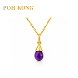 POH KONG 750/18K Yellow Gold Purple Amethyst Pendant