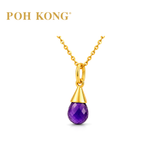 POH KONG 750/18K Yellow Gold Purple Amethyst Pendant
