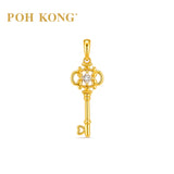 POH KONG 750/18K Yellow Gold Vintage Key Pendant