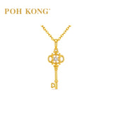 POH KONG 750/18K Yellow Gold Vintage Key Pendant