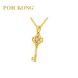 POH KONG 750/18K Yellow Gold Vintage Key Pendant