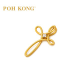 POH KONG 916/22K Yellow Gold With Diamond Intertwined Cross Pendant