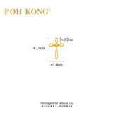 POH KONG 916/22K Yellow Gold With Diamond Intertwined Cross Pendant