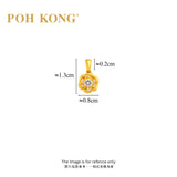 POH KONG 750/18K Yellow Gold With Diamond Six-Petal Blossom Pendant