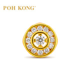 POH KONG 750/18K Yellow Gold With Diamond Double Circle Pendant
