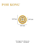 POH KONG 750/18K Yellow Gold With Diamond Double Circle Pendant