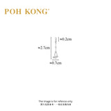 POH KONG 750/18K White Gold With Diamond Butterfly Linear Drop Pendant