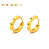 POH KONG 916/22K Yellow Gold Aurelia Polished Hoop Earrings