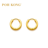 POH KONG 916/22K Yellow Gold Aurelia Polished Hoop Earrings