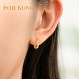 POH KONG 916/22K Yellow Gold Aurelia Polished Hoop Earrings