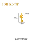 POH KONG 916/22K Yellow Gold Eternal Heart Key Pendant