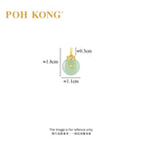 POH KONG 750/18K Yellow Gold Serene Fortune Jade Pendant