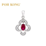 POH KONG 750/18K White Gold La Reine Escalate Ruby & Diamond Pendant