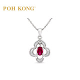 POH KONG 750/18K White Gold La Reine Escalate Ruby & Diamond Pendant