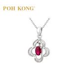 POH KONG 750/18K White Gold La Reine Escalate Ruby & Diamond Pendant