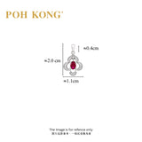 POH KONG 750/18K White Gold La Reine Escalate Ruby & Diamond Pendant