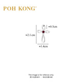 POH KONG 750/18K White Gold Crimson Faith Ruby Cross Pendant