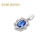 POH KONG 750/18K White Gold Celestial Blue Sapphire Diamond Pendant