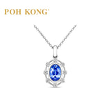 POH KONG 750/18K White Gold Celestial Blue Sapphire Diamond Pendant