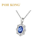 POH KONG 750/18K White Gold Celestial Blue Sapphire Diamond Pendant