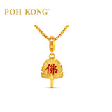 POH KONG 916/22K Yellow Gold Divine Golden Leaf “Buddha” Pendant