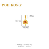 POH KONG 916/22K Yellow Gold Divine Golden Leaf “Buddha” Pendant