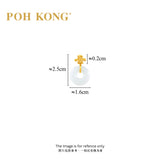 POH KONG 750/18K Yellow Gold Infinity Knot White Jade Pendant