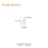 POH KONG 750/18K Yellow Gold Peach of Longevity Jade Pendant