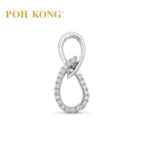 POH KONG 750/18K White Gold Eternal Infinity Diamond Pendant