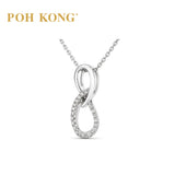 POH KONG 750/18K White Gold Eternal Infinity Diamond Pendant